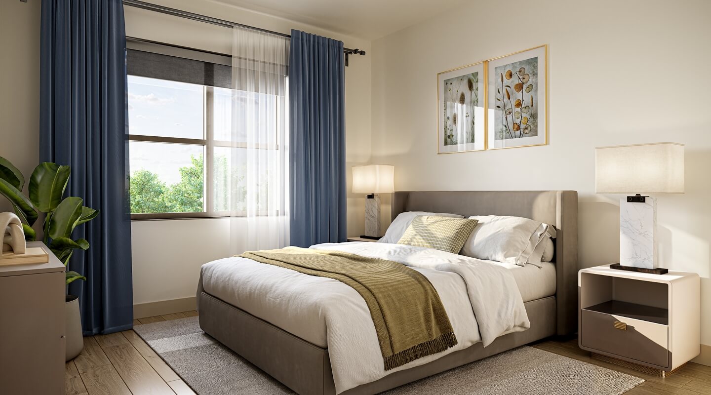 A Rye Apartments bedroom