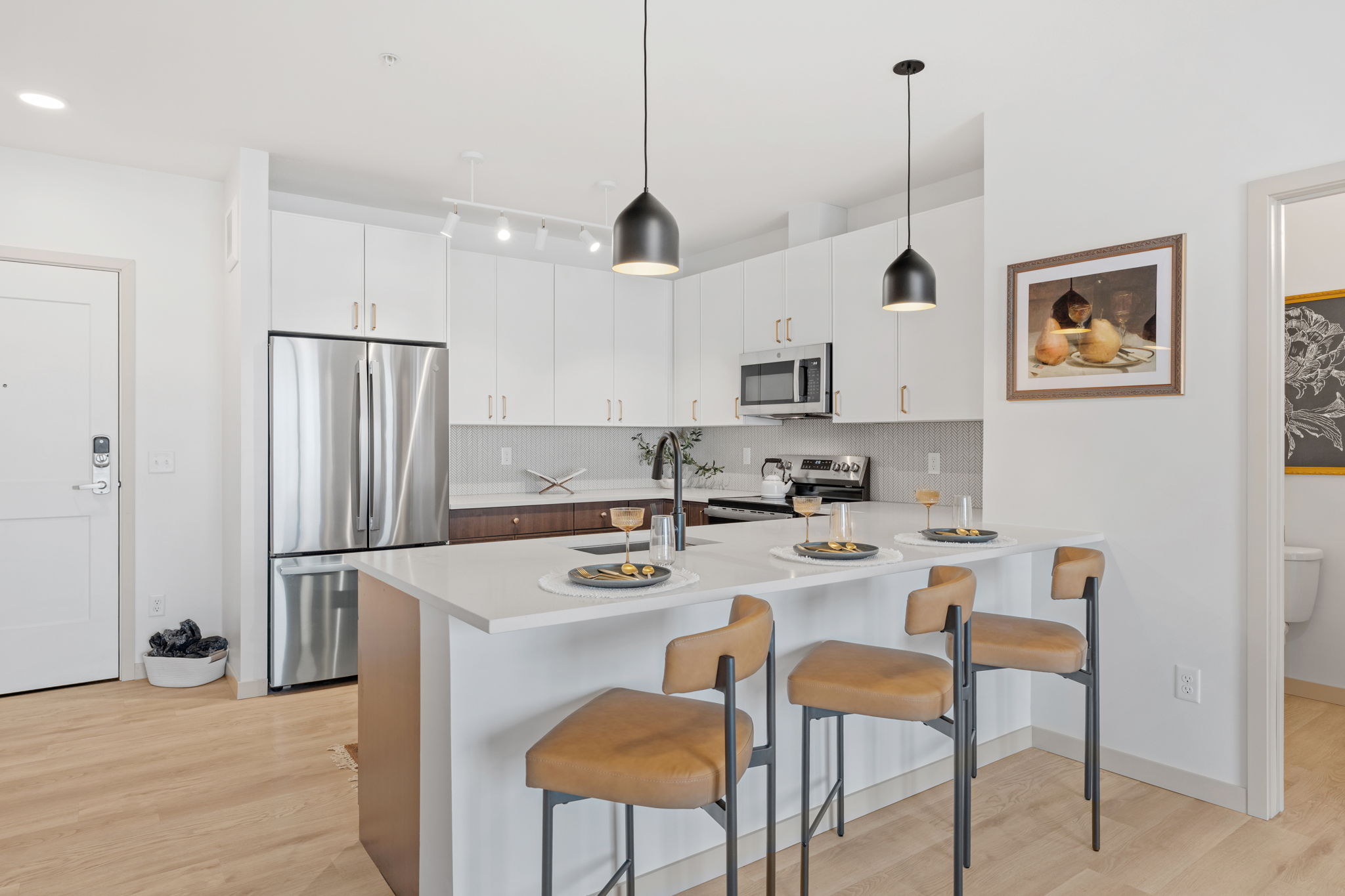 Kitchen view from living area