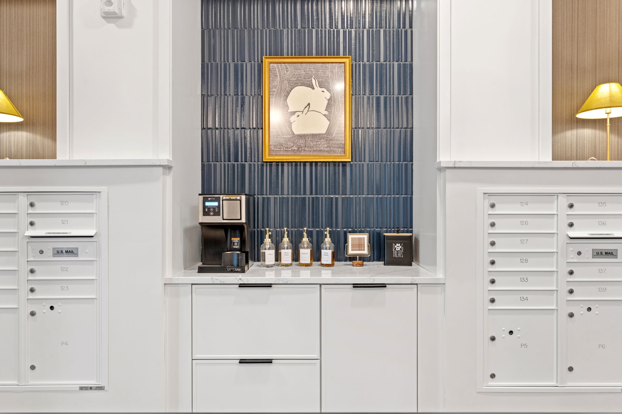 Coffee bar with accessories